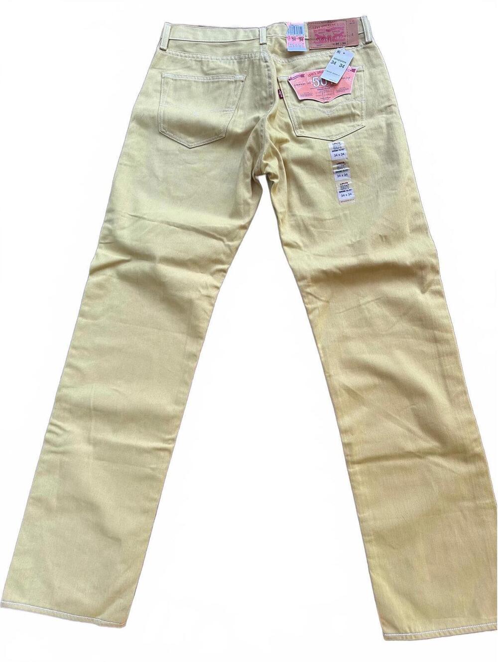 Levi’s 501 Shrink-to-Fit Jeans Mustard Yellow 34x34 – NWT